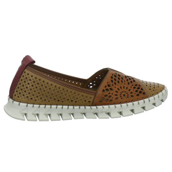 Gemini Slipper Damen Braun-kombi