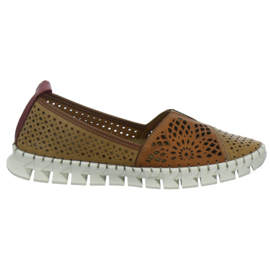 Gemini Slipper Damen Braun-kombi
