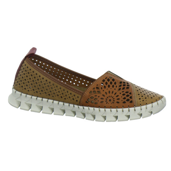 Gemini Slipper Damen Braun-kombi