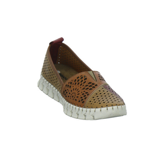 Gemini Slipper Damen Braun-kombi