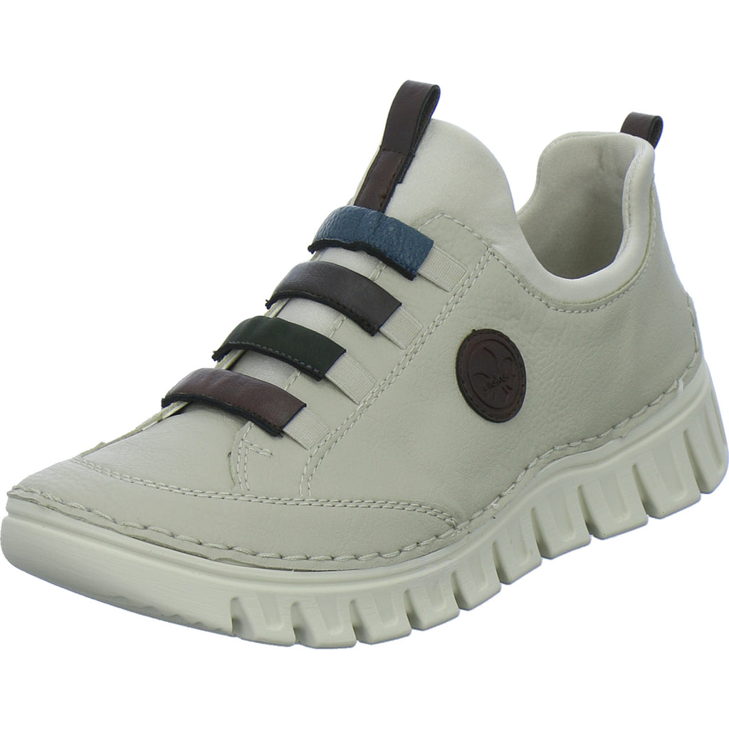 Rieker Slipper Damen Beige-kombi