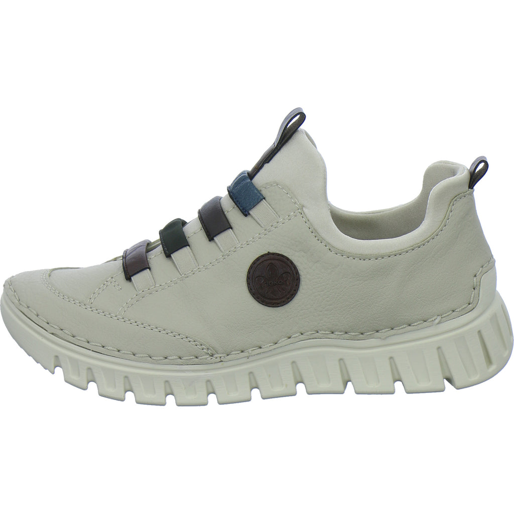 Rieker Slipper Damen Beige-kombi