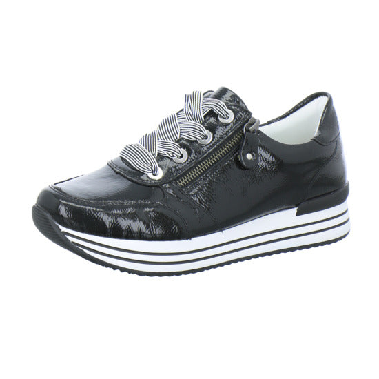 Remonte Schnürhalbschuhe Schwarz - 360° Ansicht
