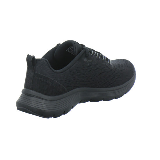 Skechers Flex Appeal Schnürhalbschuhe Schwarz - 360° Ansicht