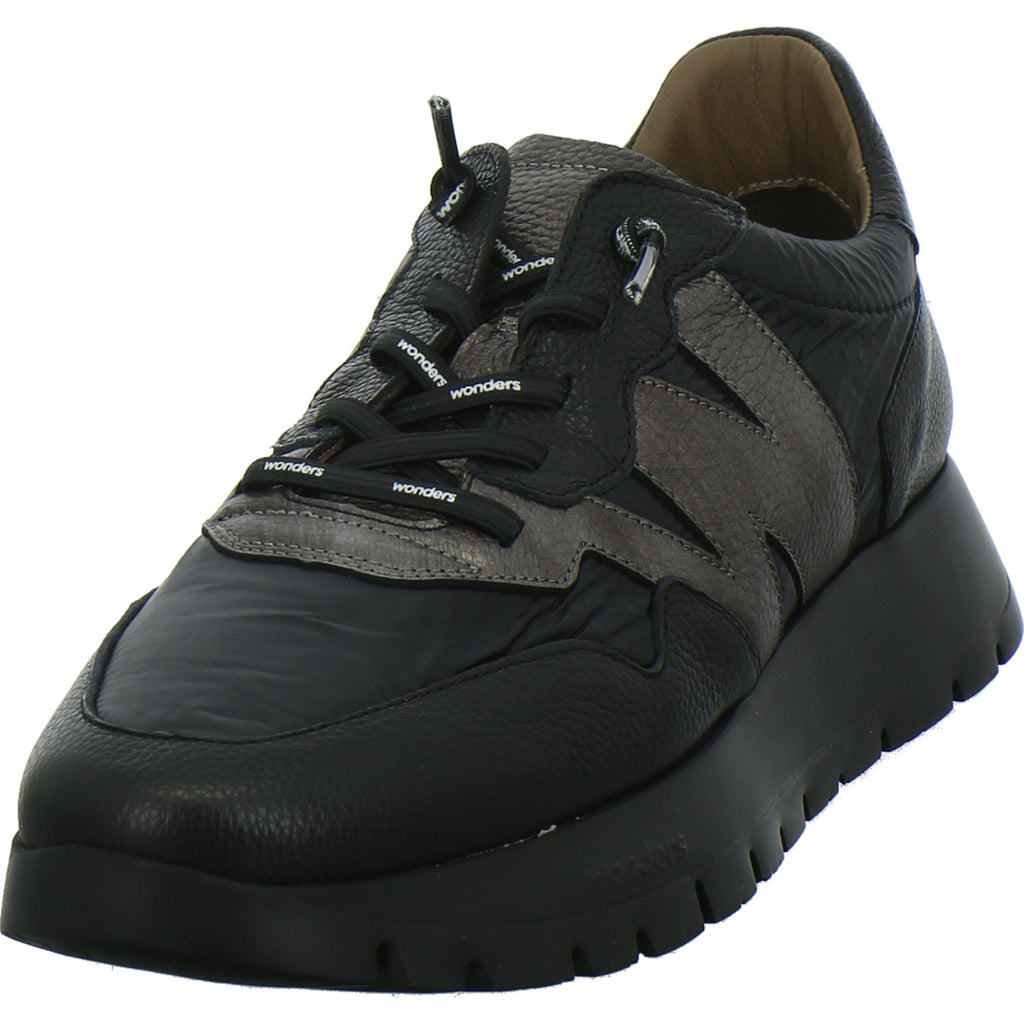 Wonders Schnürhalbschuhe Schwarz-kombi