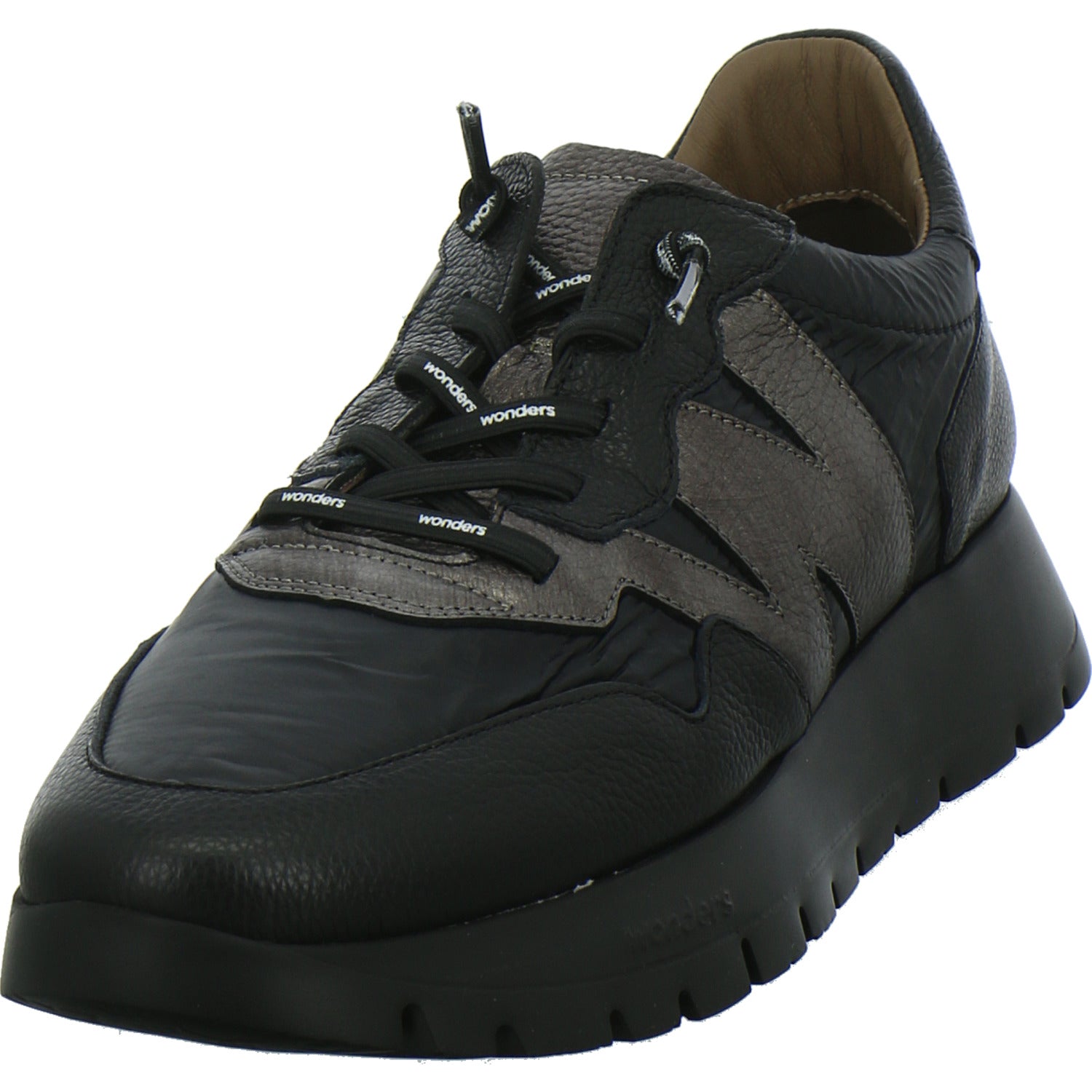 Wonders Schnürhalbschuhe Schwarz-kombi