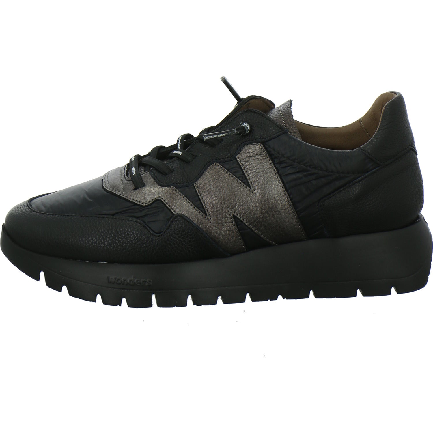 Wonders Schnürhalbschuhe Schwarz-kombi