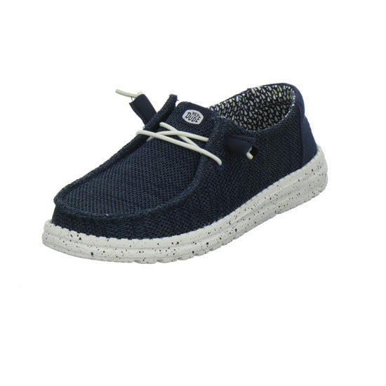 Hey Dude Wendy Stretch Socks Schnürhalbschuhe Dunkelblau - 360° Ansicht