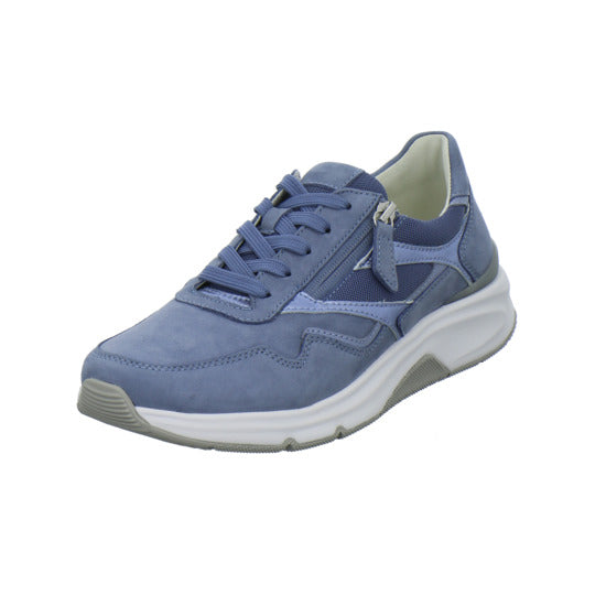 Gabor Comfort Rolling Soft Schnürhalbschuhe Hellblau - 360° Ansicht