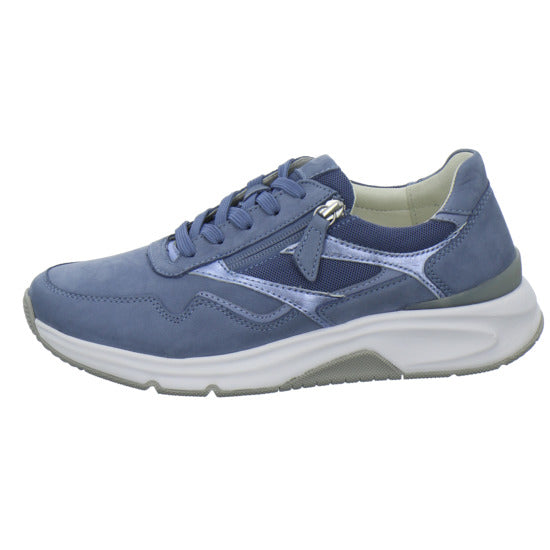 Gabor Comfort Rolling Soft Schnürhalbschuhe Hellblau - 360° Ansicht