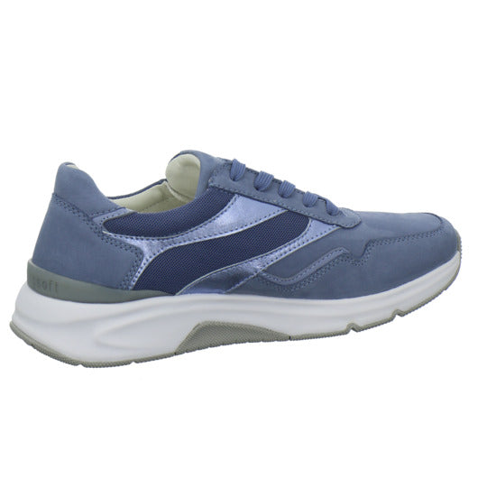 Gabor Comfort Rolling Soft Schnürhalbschuhe Hellblau - 360° Ansicht