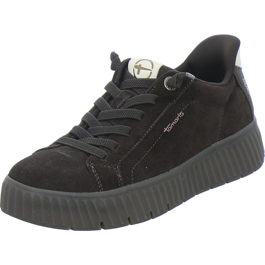 Tamaris Wide Fit Sneaker Damen Slip In Dunkelbraun
