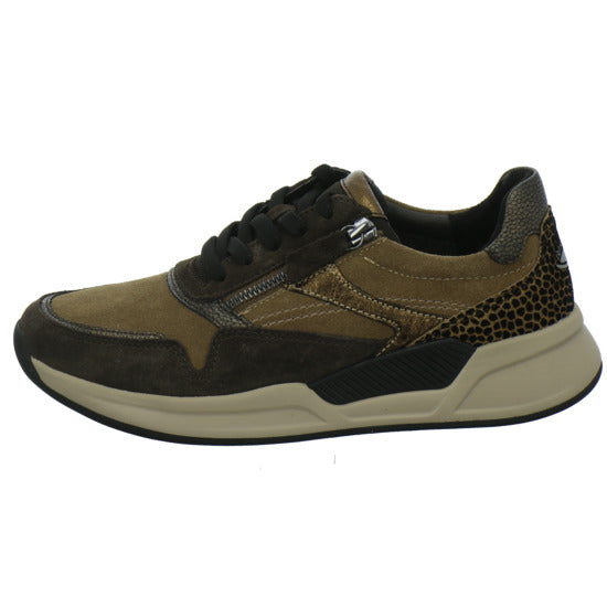 Gabor Comfort Rolling Soft Schnürhalbschuhe Braun-kombi