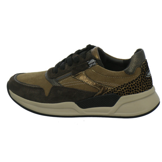 Gabor Comfort Rolling Soft Schnürhalbschuhe Braun-kombi