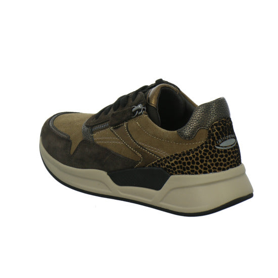 Gabor Comfort Rolling Soft Schnürhalbschuhe Braun-kombi