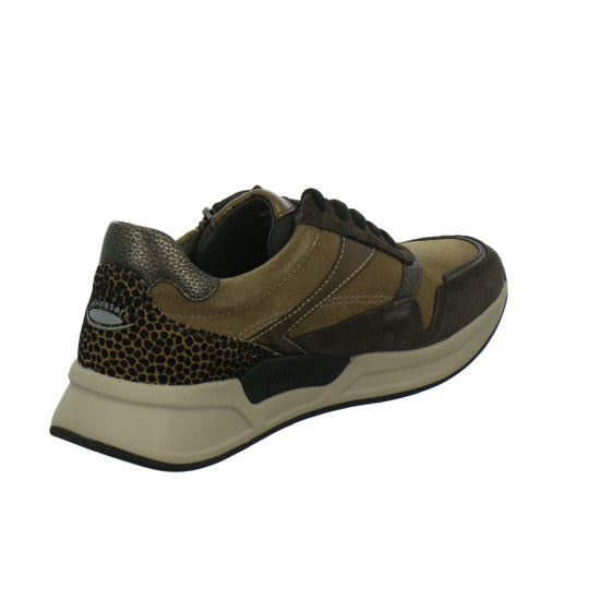 Gabor Comfort Rolling Soft Schnürhalbschuhe Braun-kombi
