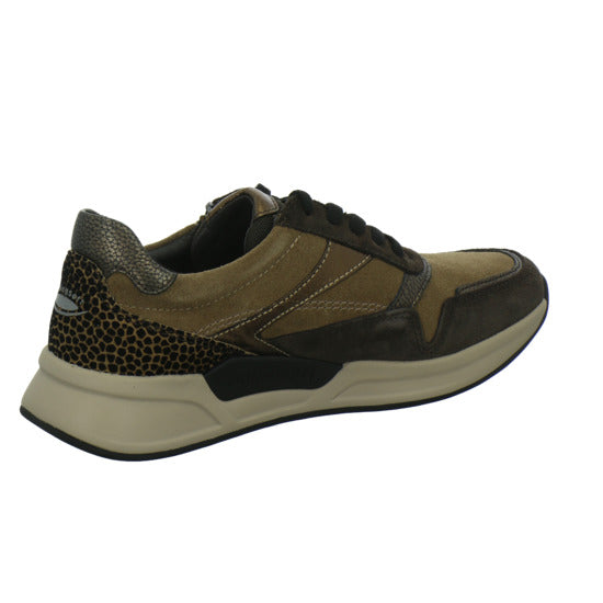 Gabor Comfort Rolling Soft Schnürhalbschuhe Braun-kombi