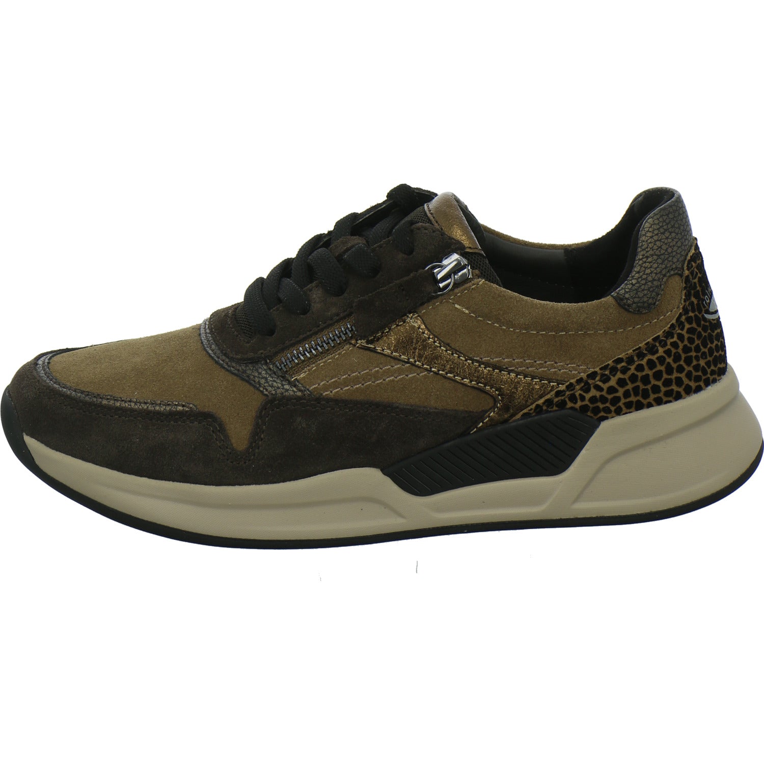 Gabor Comfort Rolling Soft Schnürhalbschuhe Braun-kombi