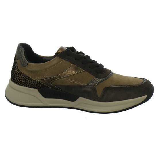 Gabor Comfort Rolling Soft Schnürhalbschuhe Braun-kombi