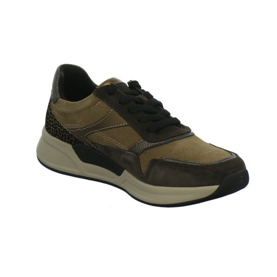 Gabor Comfort Rolling Soft Schnürhalbschuhe Braun-kombi