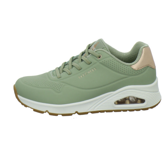 Skechers UNO SHIMMER AWAY Schnürhalbschuhe Hellgrün - 360° Ansicht