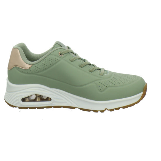 Skechers UNO SHIMMER AWAY Schnürhalbschuhe Hellgrün - 360° Ansicht
