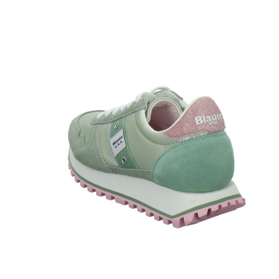Blauer Schnürhalbschuhe Hellgrün - 360° Ansicht