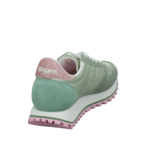 Blauer Schnürhalbschuhe Hellgrün - 360° Ansicht