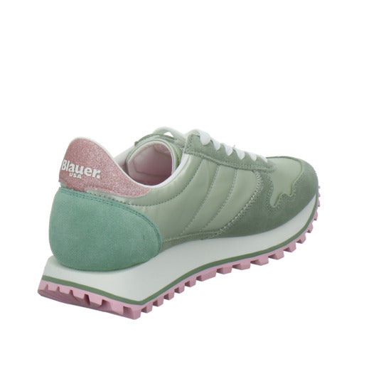 Blauer Schnürhalbschuhe Hellgrün - 360° Ansicht