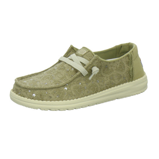 Hey Dude Sneaker Damen Wendy Sequin Lace Hellgrün