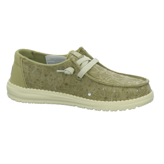 Hey Dude Sneaker Damen Wendy Sequin Lace Hellgrün