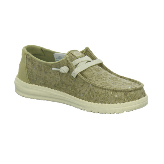 Hey Dude Sneaker Damen Wendy Sequin Lace Hellgrün