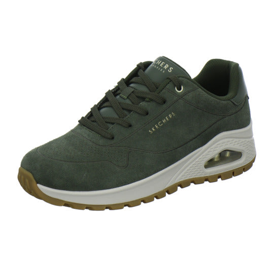 Skechers Uno Schnürhalbschuhe oliv - 360° Ansicht