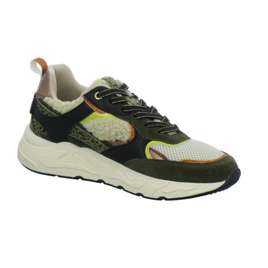 Poelman Schnürhalbschuhe oliv - 360° Ansicht