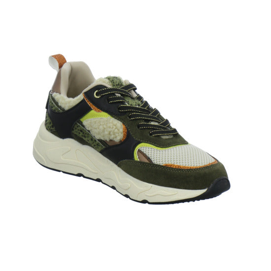 Poelman Schnürhalbschuhe oliv - 360° Ansicht