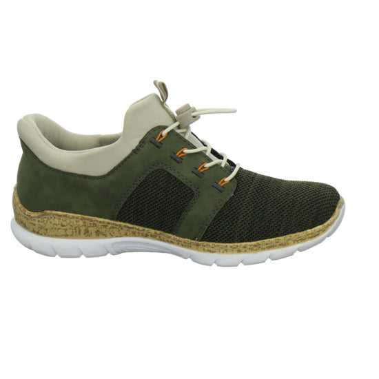 Rieker Schnürhalbschuhe oliv - 360° Ansicht