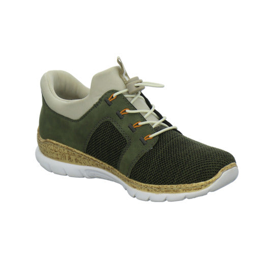 Rieker Schnürhalbschuhe oliv - 360° Ansicht