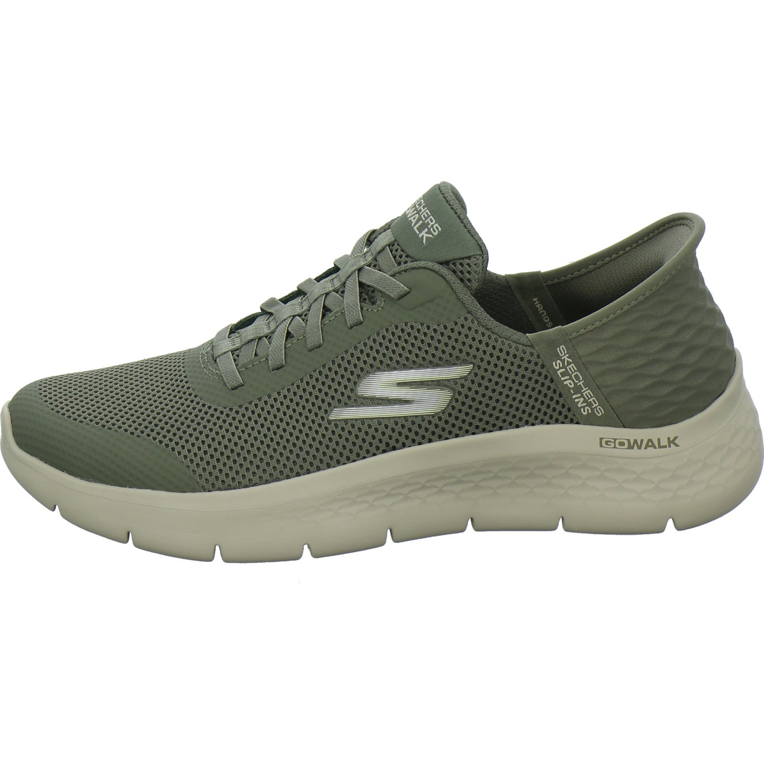 Skechers Slip Ins Schnürhalbschuhe oliv