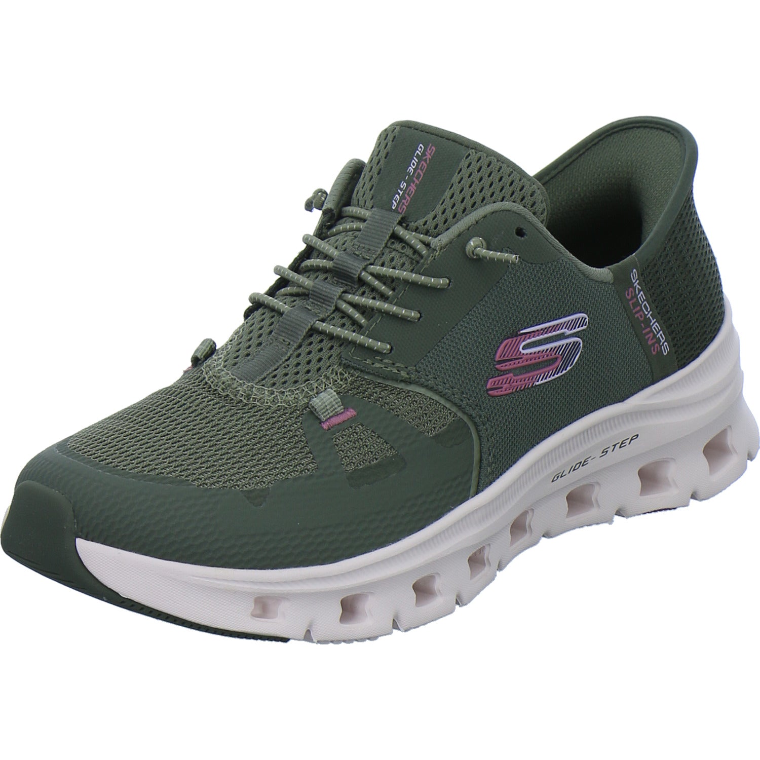 Skechers Sneaker Damen Glide Step Slip-Ins oliv