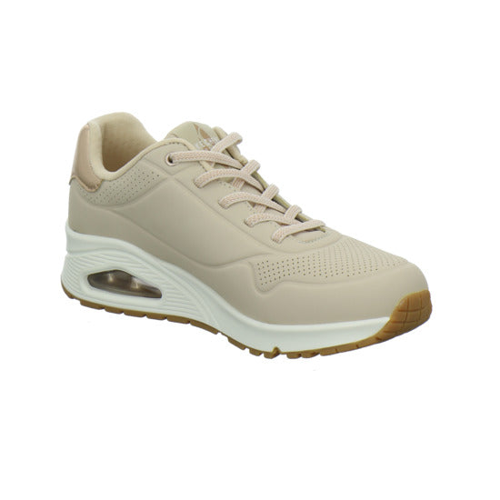 Skechers UNO SHIMMER AWAY Schnürhalbschuhe Beige - 360° Ansicht