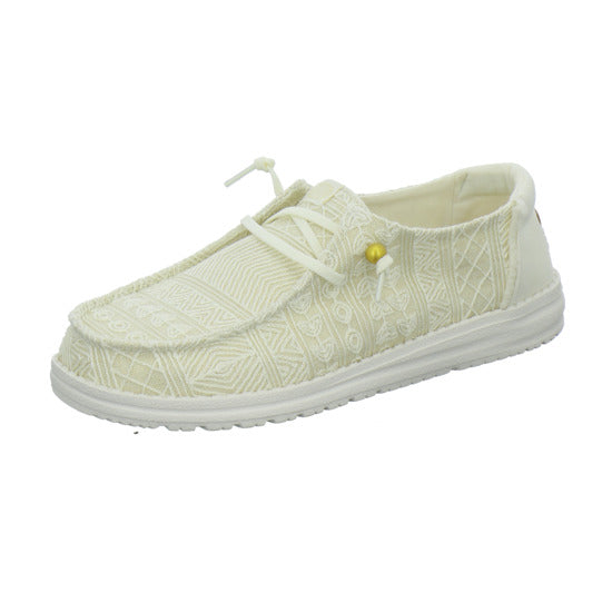 Hey Dude Wendy Crocket Schnürhalbschuhe Beige