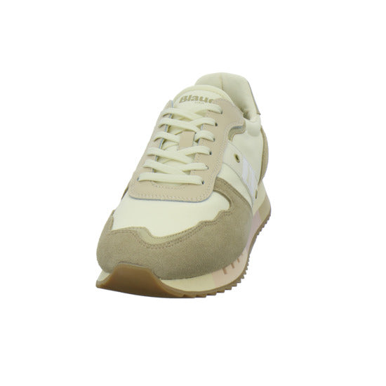 Blauer Schnürhalbschuhe Beige-kombi - 360° Ansicht