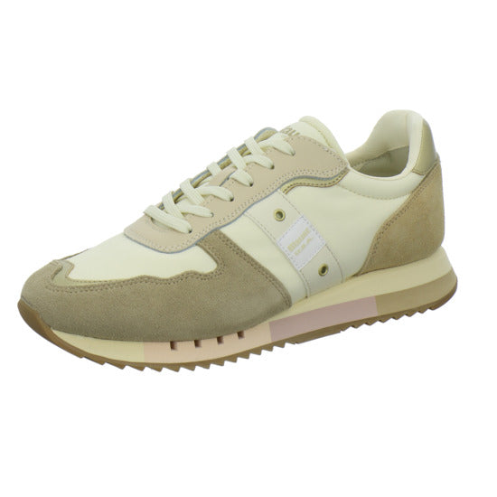 Blauer Schnürhalbschuhe Beige-kombi - 360° Ansicht