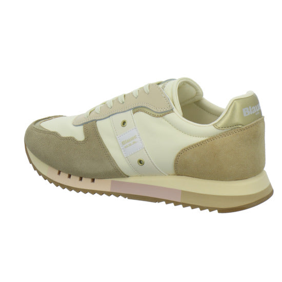 Blauer Schnürhalbschuhe Beige-kombi - 360° Ansicht