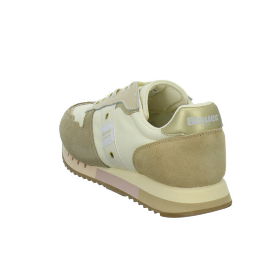 Blauer Schnürhalbschuhe Beige-kombi - 360° Ansicht