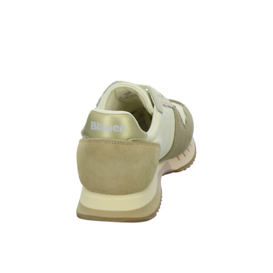 Blauer Schnürhalbschuhe Beige-kombi - 360° Ansicht