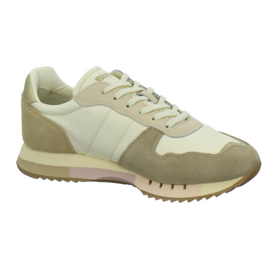 Blauer Schnürhalbschuhe Beige-kombi - 360° Ansicht
