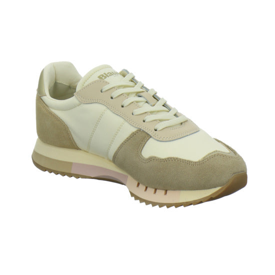 Blauer Schnürhalbschuhe Beige-kombi - 360° Ansicht