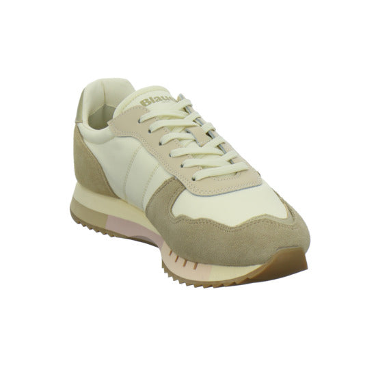 Blauer Schnürhalbschuhe Beige-kombi - 360° Ansicht