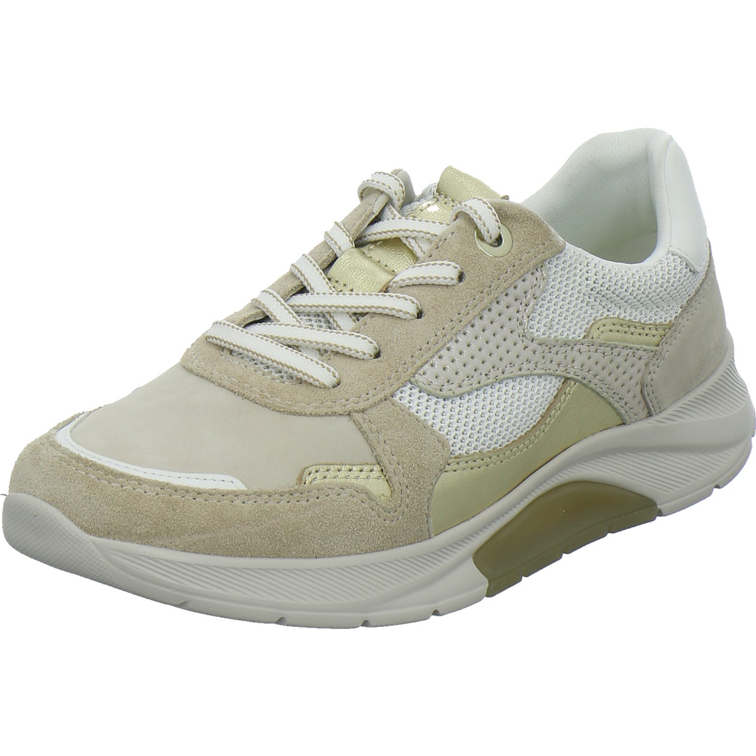 Gabor Comfort Sneaker Damen Rolling Soft Beige-kombi